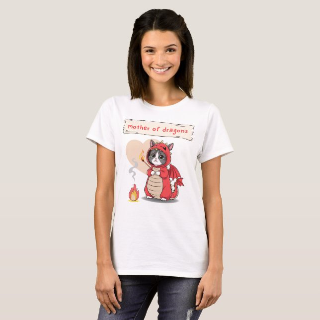 T-shirt Mère des Dragons - Adorable cadeau de la Fête des  (Devant entier)