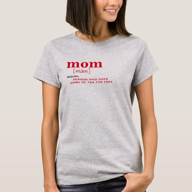 T-shirt Mère drôle Dictionnaire Maman Signification Chemis (Devant)