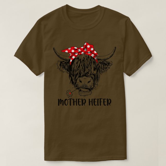 T-shirt Mère drôle Heifer Farmer Maman Vache Fête des mère (Design devant)