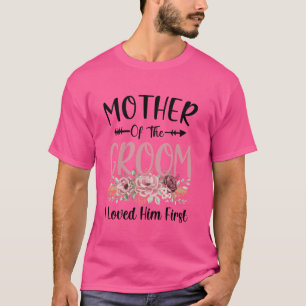 T-shirt Mère Du Groom Je L'Aimais Premier Mariage Partie