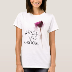 T-shirt "MÈRE DU GROUPE"   Bourgogne Tulip Floral