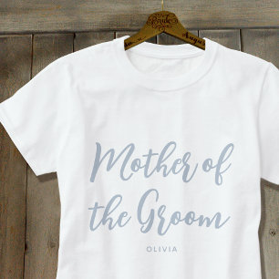 T-shirt Mère du Mariage Groom Custom Dusty Blue