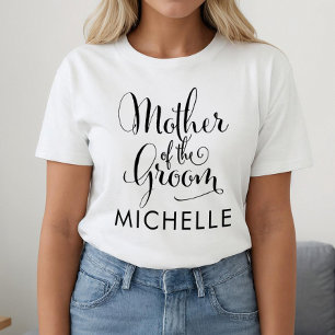 T-shirt Mère du Marié Calligraphie Nom