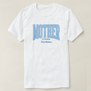 T-shirt Mère du marié + fausse pailletterie bleu marine