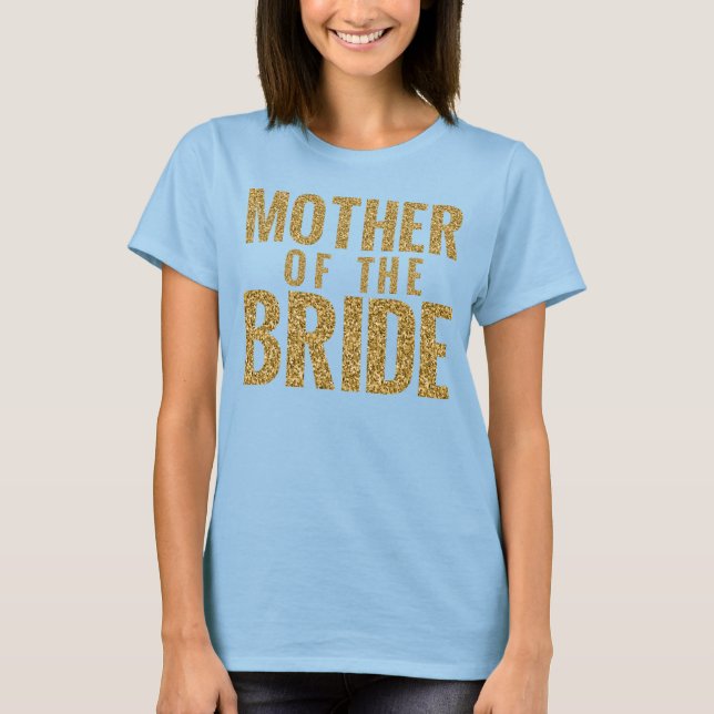 T-shirt Mère du pont Simulated Gold Parties scintillant Bl (Devant)