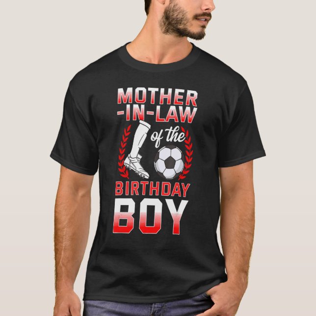 T-shirt Mère En Droit De L'Anniversaire Joueur De Football (Devant)