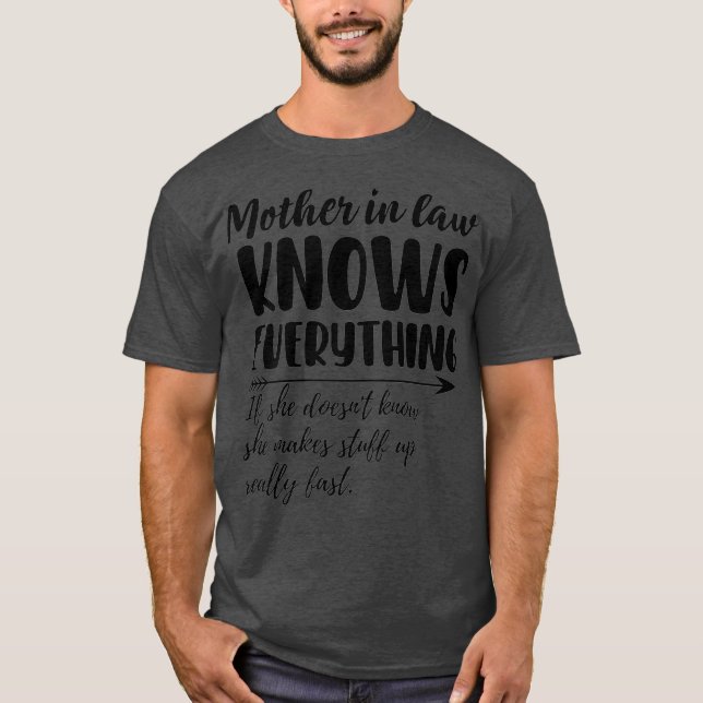 T-shirt Mère en droit sait tout ce qui est drôle dire (Devant)