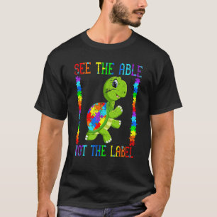 T-shirt Mère enfant autiste combattant tortue puzzle autis