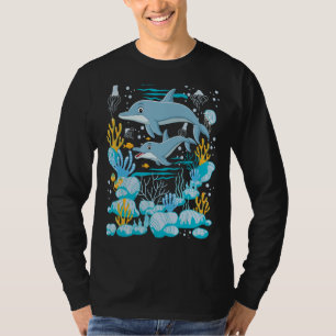T-shirt Mère Et Enfant Dolphin Zookeeper Zoologie Wildli