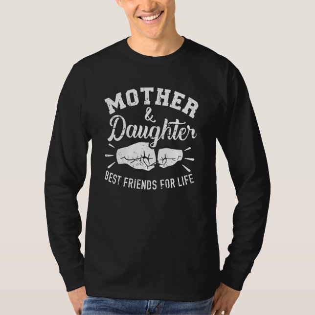 T-shirt Mère Et Fille Meilleurs Amis De La Vie Mère (Devant)