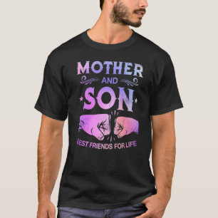T-shirt Mère Et Fils Meilleurs Amis De La Vie Mère