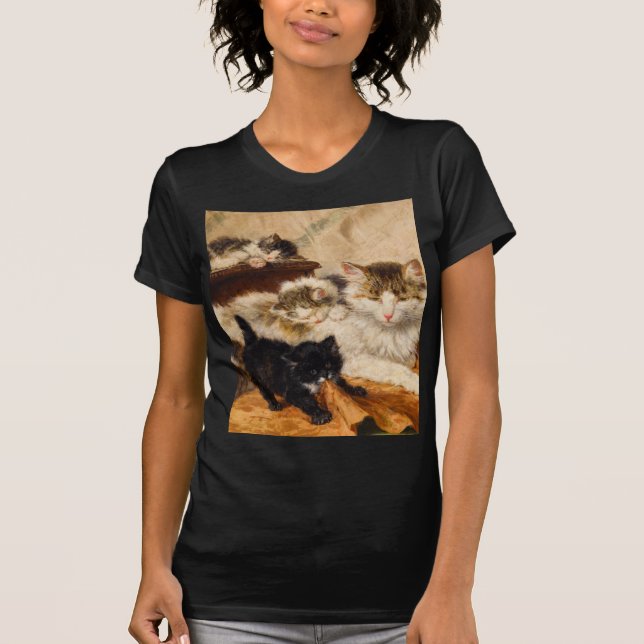 T-shirt Mère et ses chatons (Devant)