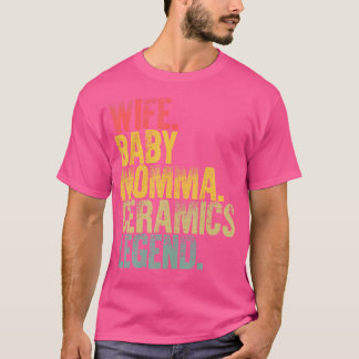 T-shirt Mère Femmes Drôle Épouse Bébé Maman Céramiques Lég