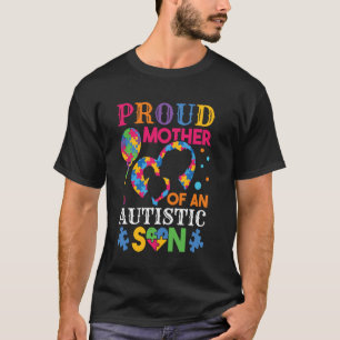 T-shirt Mère fière d'un fils autiste Casse-tête de cœur