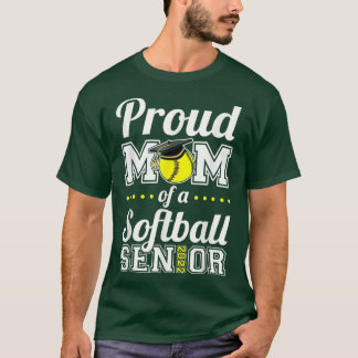 T-shirt Mère fière d'un senior de softball 2022