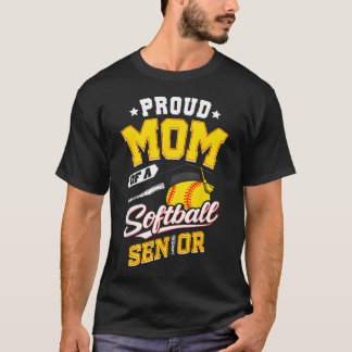 T-shirt Mère fière d'une classe terminale de softball 2027
