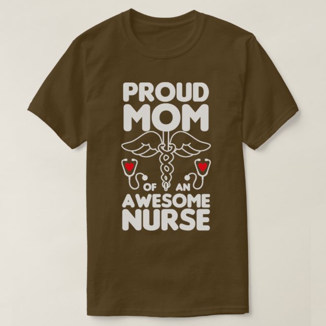 T-shirt Mère fière d'une infirmière géniale (Design devant)
