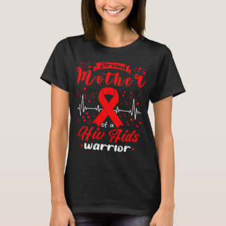 T-shirt Mère fière guerrière contre le VIH SIDA