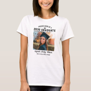 T-shirt Mère fière Senior Personnalisé Année Diplômé Photo