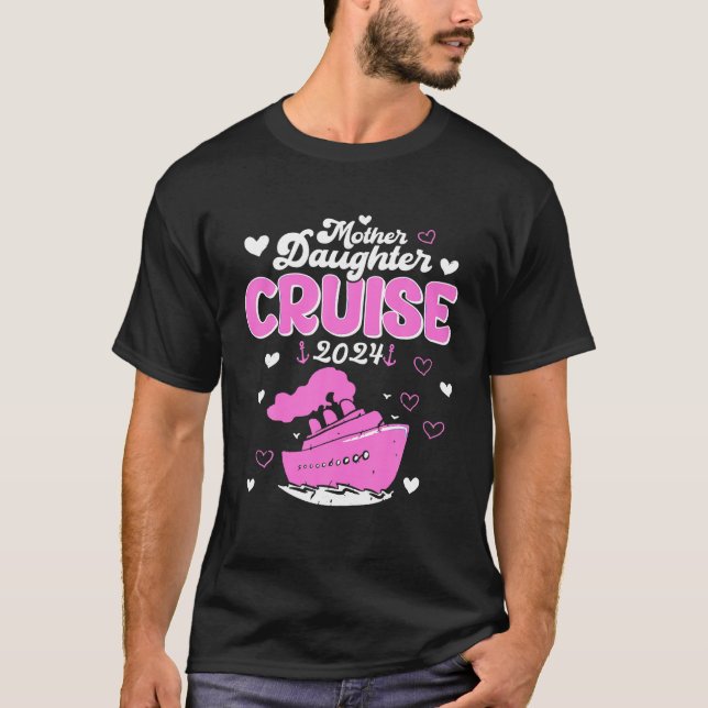 T-shirt Mère Fille Croisière 2024 Voyage en famille M (Devant)