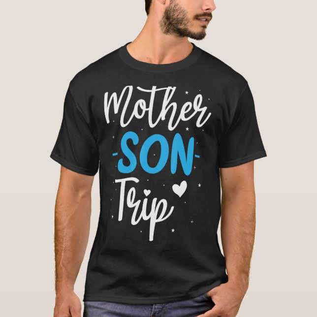 T-shirt Mère Fils Voyage Été Famille Vacances Voyage Crois (Devant)