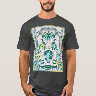 T-shirt Mère Jour des terres Nature Art Nouveau Nature Env