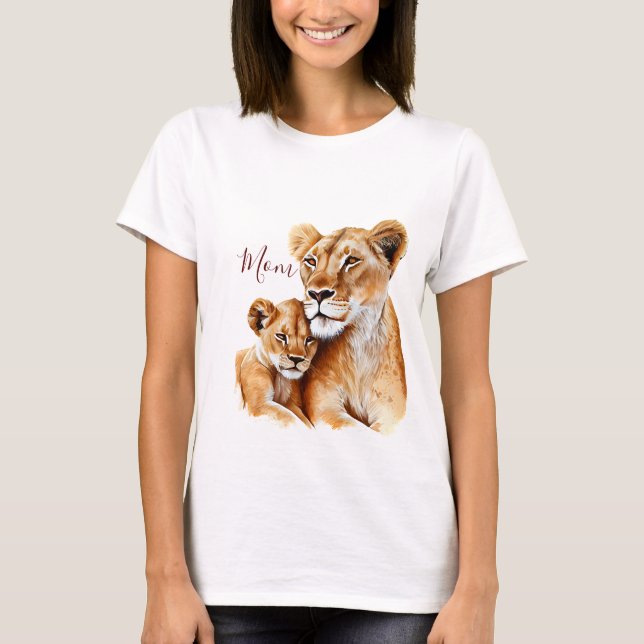 T-shirt Mère Lion et la fête de sa mère (Devant)