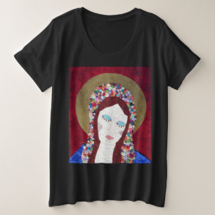 T-shirt Mère Mary Plus Taille sur noir