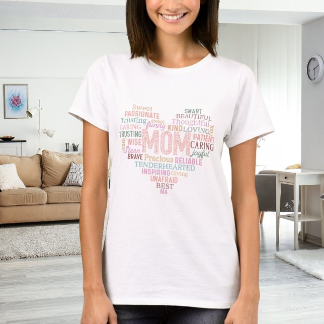 T-shirt Mère mère coeur mot art (Créateur téléchargé)