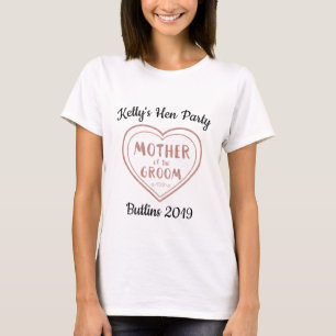 T-shirt "Mère partie de poule personnalisée de marié"