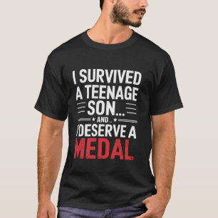 T-shirt Mère père parent adolescent adolescent fils survéc