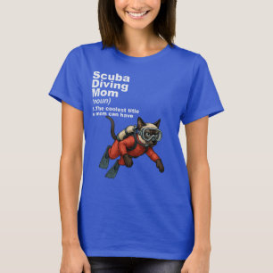 T-shirt Mère Plongeuse Chat Siamois Plongeuse