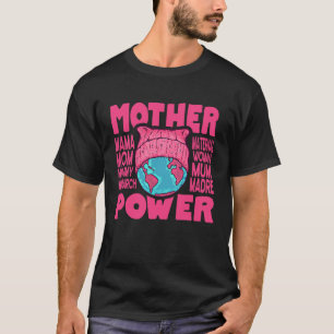 T-shirt Mère Power Chapeau Chat Rose Terre Maman