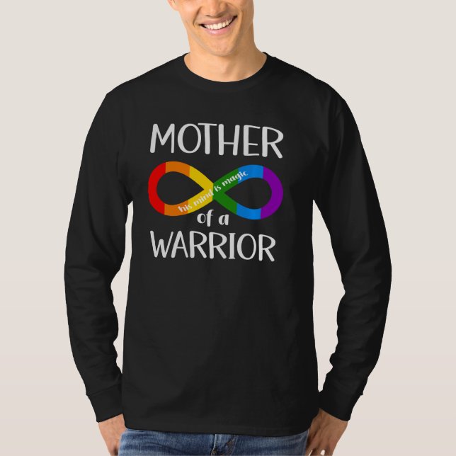 T-shirt Mère prise de conscience de l'autisme d'un guerrie (Devant)