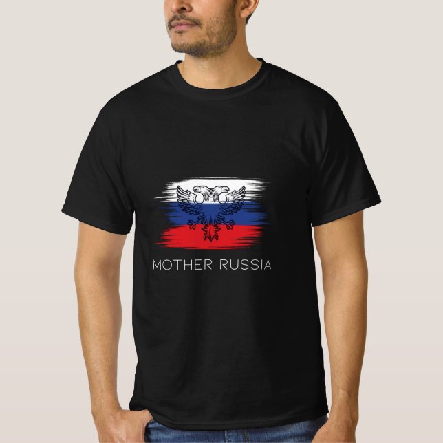 T-shirt Mère Russie - Drapeau de la Russie (Devant)