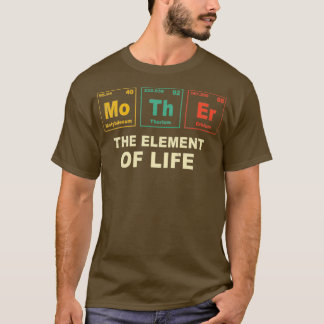 T-shirt Mère Table périodique Geek Chimiste amant Retro Ge