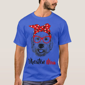 T-shirt Mère Terrier Wheaten Maman Chien Revêtu Terrier Wh