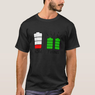 T-shirt Mère Twin Batterie basse Fatigué Maman De Twins