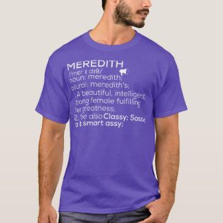 T-shirt Meredith Nom Meredith Définition Meredith Femme