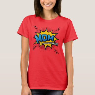 T-shirt Mère's Day Gift - Mom & Superhero - Comic Book