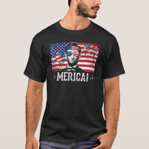 T-shirt Merica 4 juillet Hommes Drapeau Américain Usa Sung
