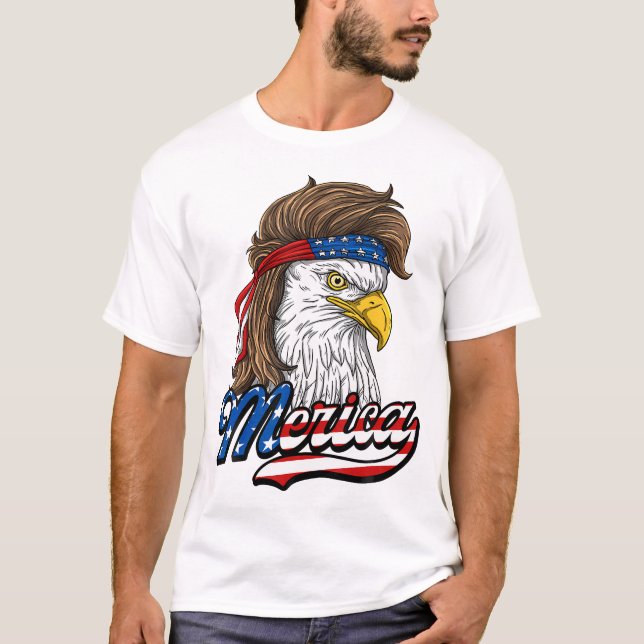 T-shirt Merica - Aigle de liberté des États-Unis patriotiq (Devant)