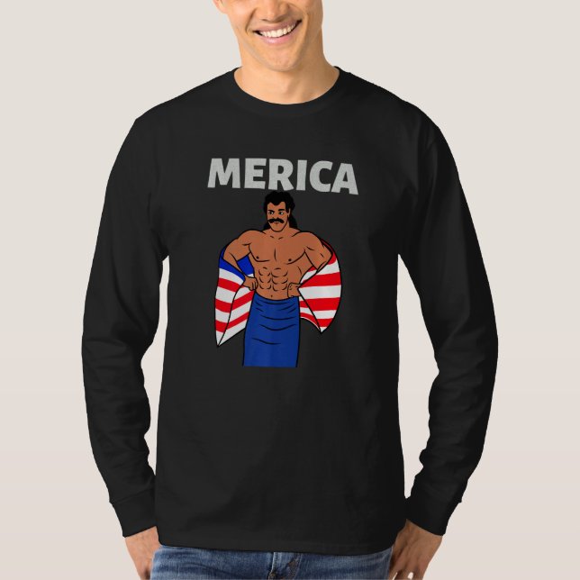 T-shirt Merica American Mullet Business In Front Party In  (Devant)