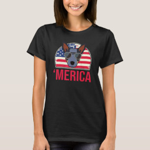 T-shirt Merica Australian Cattle Dog Drapeau Américain 4
