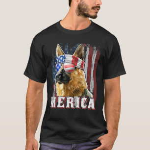 T-shirt Merica Berger Allemand 4 juillet Américain