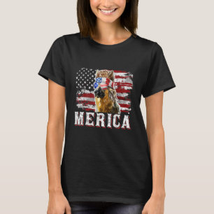 T-shirt Merica Berger Allemand Chien Mullet 4 juillet Usa