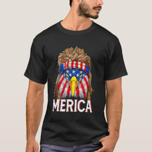 T-shirt Merica Eagle Mullet 4 juillet Hommes Femmes Améric