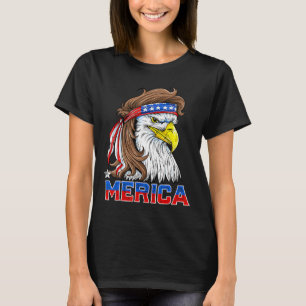 T-shirt Merica Eagle Mullet 4 juillet Hommes Femmes Améric