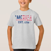 T-Shirt 'merica Fondée en 1776 Patriote Américain