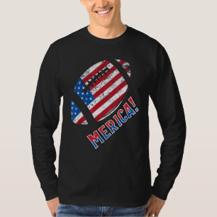 T-shirt Merica Football 4 juillet Drapeau américain Patrio